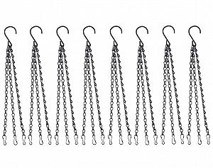 Ланцюги для кашпо KAHEIGN Набір з 8 шт. 40 см Метал Чорний - Фото 1