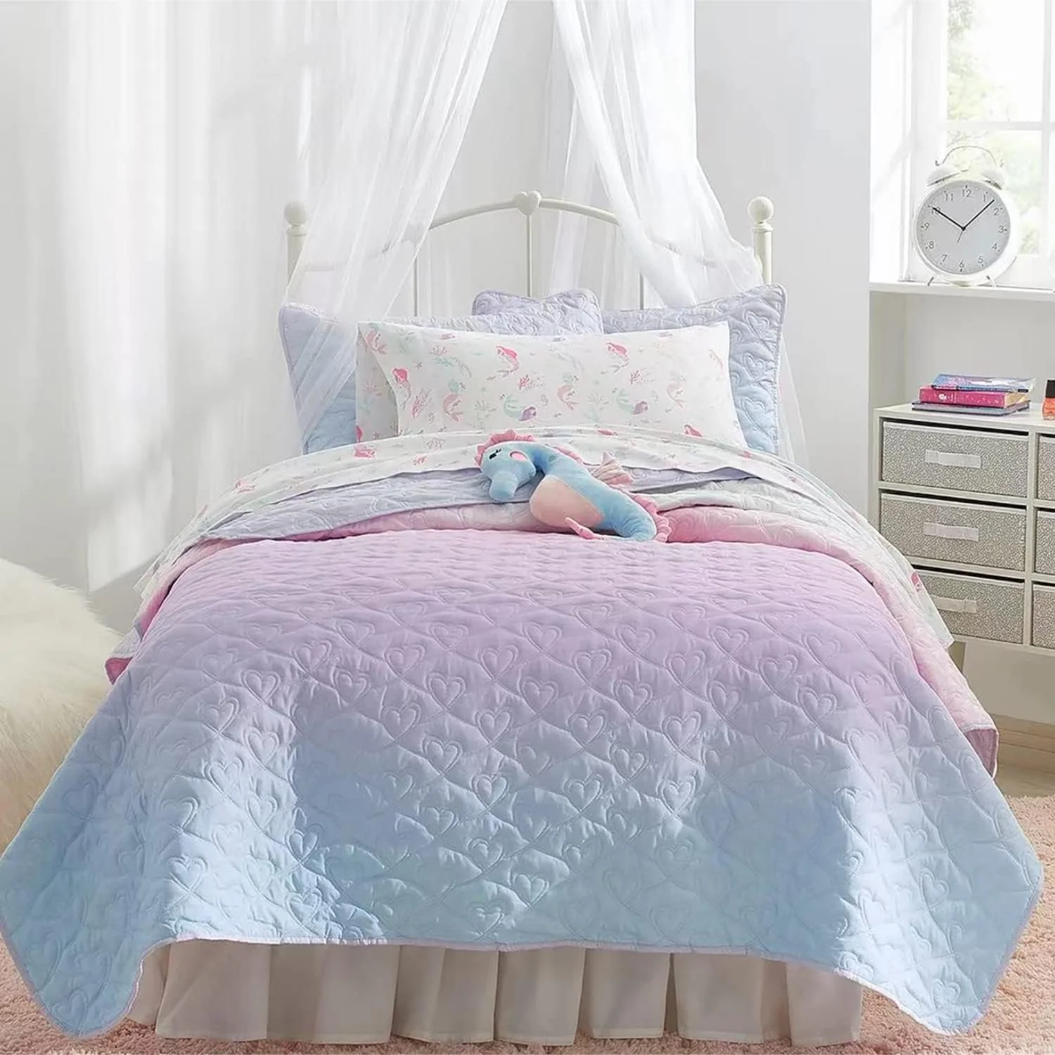 Покривало SCHNAUZER HOME 220 x 220 см, Набір постільної білизни з принтом Bailey Pattern (1 стьобане покривало та 2 наволочки), фото №7