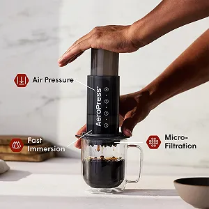 Кофеварка AeroPress Original Coffee Espresso, портативная бариста с камерой, поршнем и фильтрами synthetic.ua - Фото 1