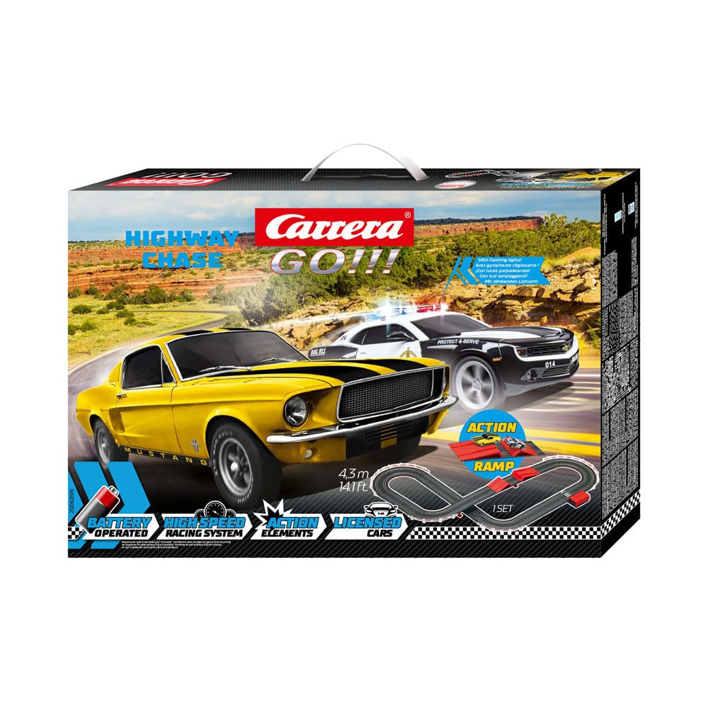 Набір Carrera GO!!! Highway Chase Race Track Set бігові доріжки та ліцензовані слот-кари, фото №2