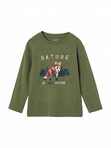 Сорочка з принтом лисиці Vertbaudet для хлопчиків - Фото 1