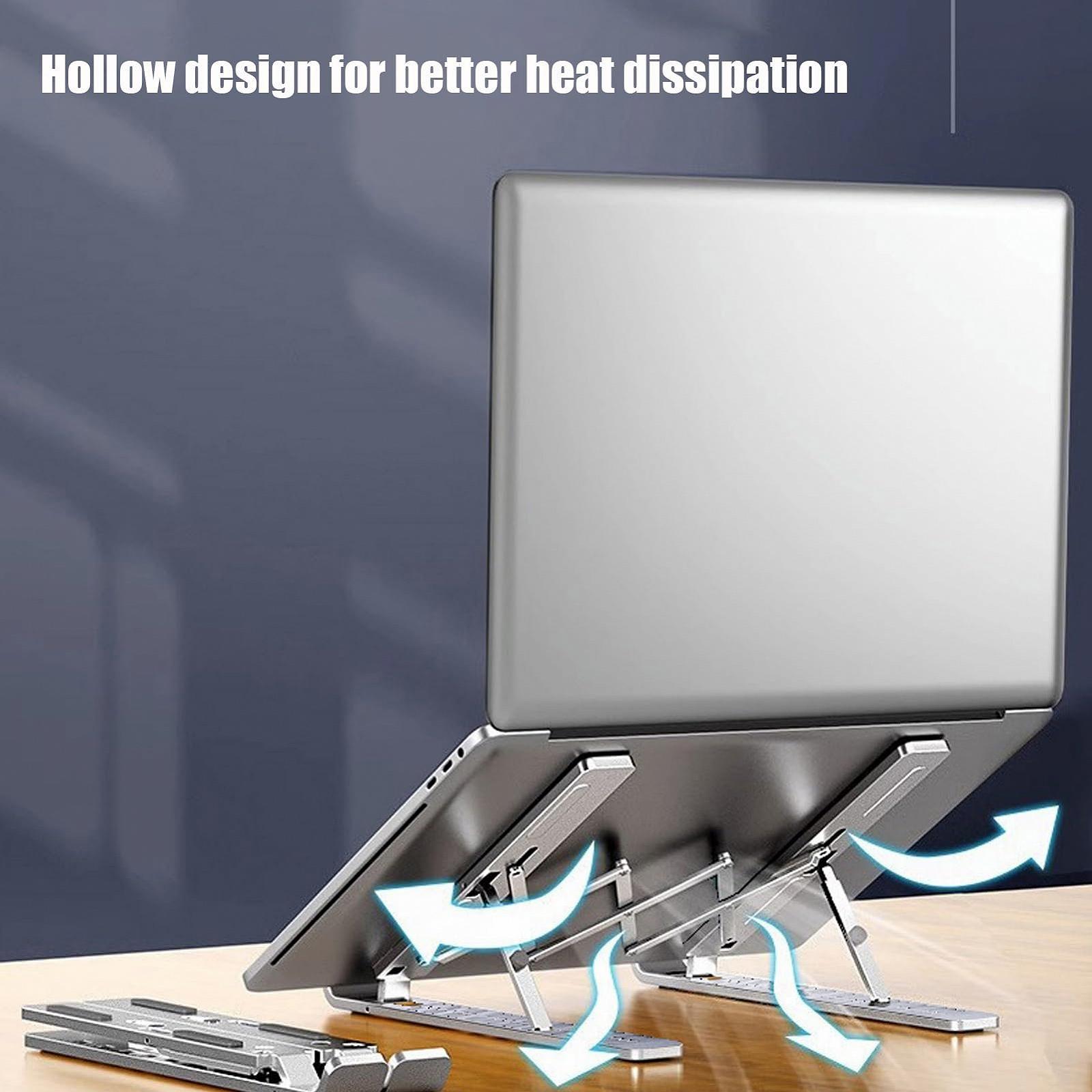 Держатель для ноутбука, Регулируемая подставка для ноутбука, Складная охлаждающая подставка, Портативная подставка для и другого, Эргономичная подставка для ноутбука, Настольная подставка с клапаном, фото №9