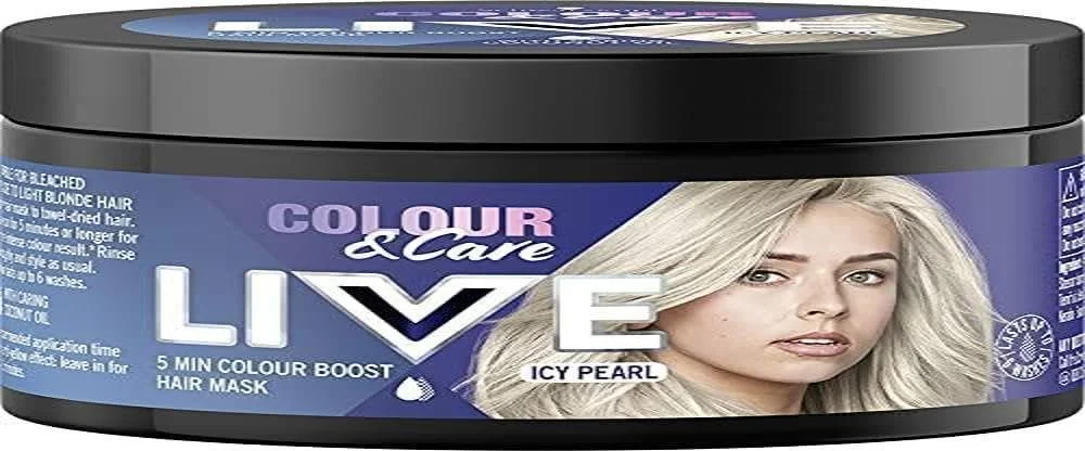 Маска для волосся Schwarzkopf LIVE Colour & Care, 5 хвилин, змивається, для світлого волосся, посилення кольору, напівперманентна срібна фарба для волосся, фото №1 Маска для волосся Schwarzkopf LIVE Colour & Care, 5 хвилин, змивається, для світлого волосся, посилення кольору, напівперманентна срібна фарба для волосся, фото №1