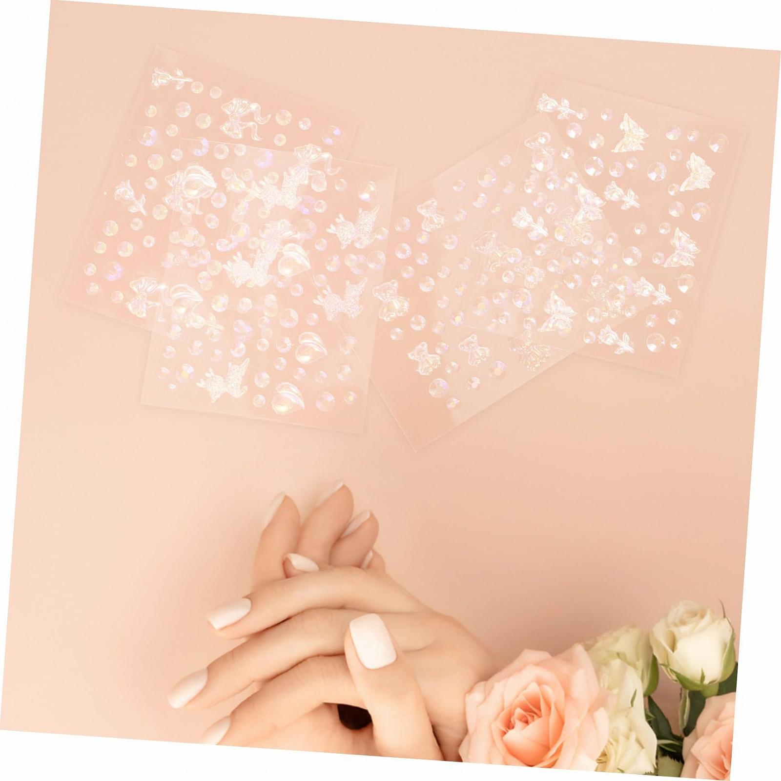 Стразы для ногтей FRCOLOR 4 листа, украшения для ногтей своими руками, маленькие подвески для ногтей, драгоценности для маникюра, украшения для ногтей для женщин, камни для лица-бабочки, аксессуары для нейл-арта, фото №8