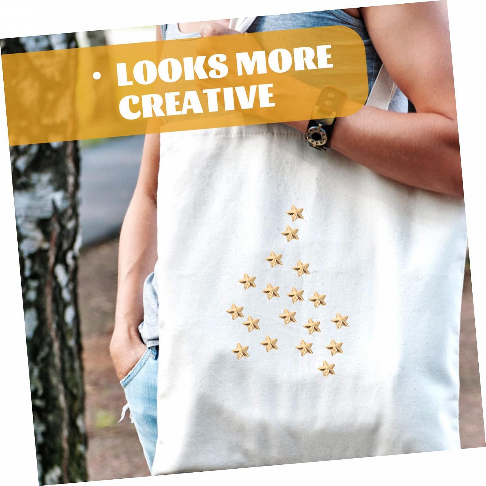 Пятиконечная звезда Nailkndy, цинковый сплав, золотой, 200 шт, фото №5