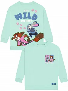 Джемпер Disney Zootropolis Детский, Judy Hopps & Nick Wilde Хлопковый Джемпер, Детская Толстовка с Длинными Рукавами - Фото 1