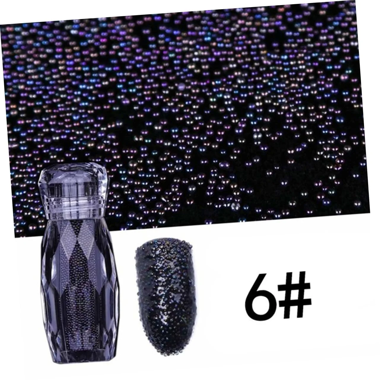 Стразы для ногтей Healvian Икра для ногтей Наклейки для ногтей из жемчуга Стеклянные украшения для ногтей Сахарные бусины Бусины для ногтей DIY Аксессуары для маникюра Миниатюрные Декоративные наклейки для ногтей Упаковка из 15 штук, фото №2