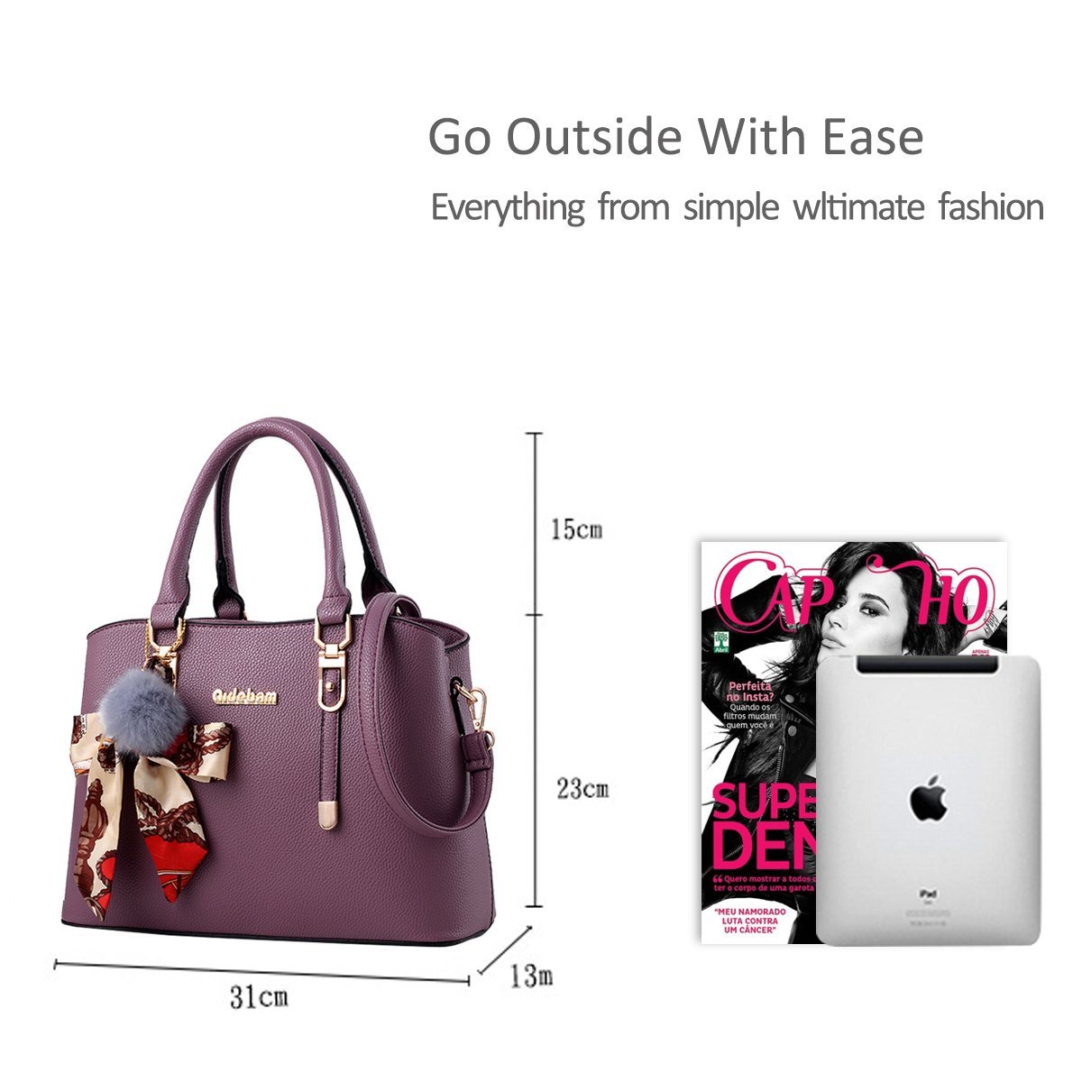 Сумка жіноча Nicole&Doris з ручками, через плече, для роботи, тоут, сатчел, з бантом, з м'якої штучної шкіри, фото №5