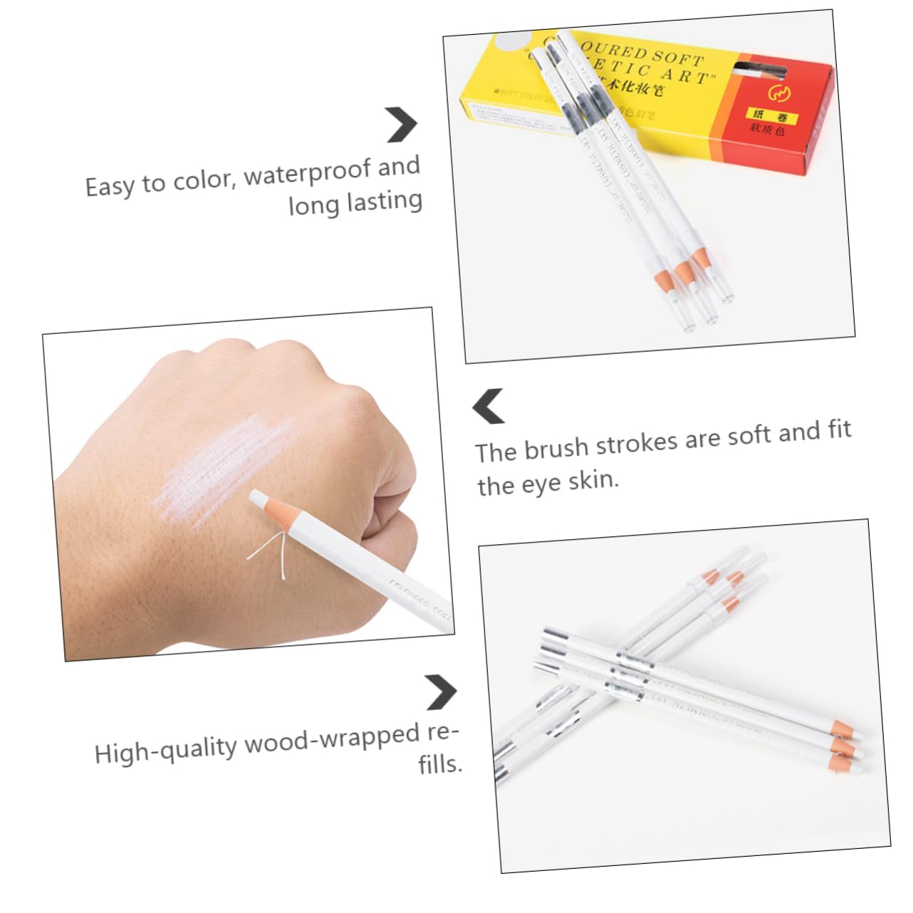 Олівець FRCOLOR Eyebrow White Highlighter Pack of 2, фото №3