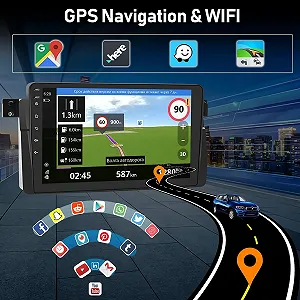 Автомагнитола CAMECHO Car Radio для BMW 3 Series E46 9'' Wi-Fi Bluetooth GPS 4-ядер Android 11 Black synthetic.ua - Фото 1