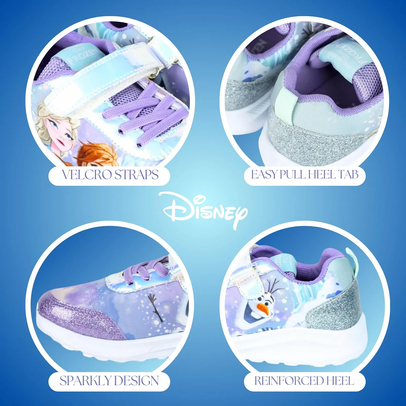 Кроссовки Disney Frozen Elsa и Анна для девочек, размеры UK 8-13, фото №6