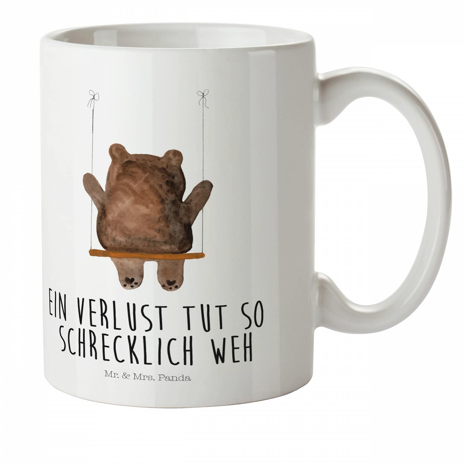 Дитяча Кружка Mr. & Mrs. Panda Ведмідь на гойдалці, фото №1