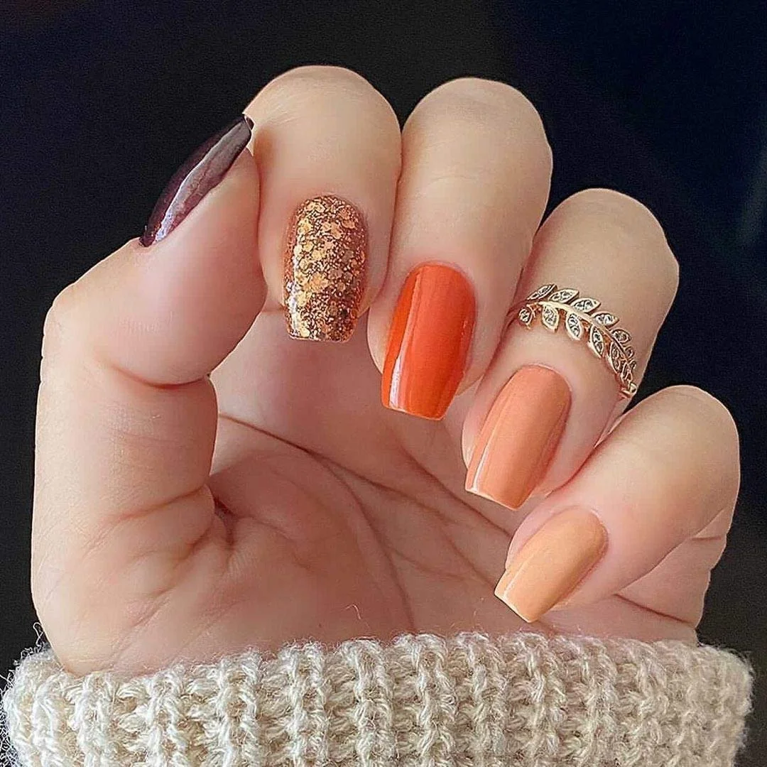 Гель-лак Vishine, набір 6 шт, помаранчевий, фото №3