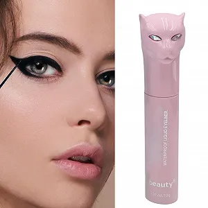 Підводка для очей Leopard Gel Eyeliner Super Fine, стійка, високопігментована, професійна, чорна synthetic.ua - Фото 1