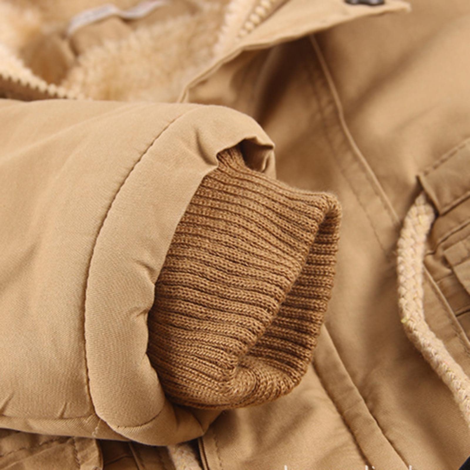 Зимняя парка для девочки Ybing, теплая флисовая куртка, зимняя куртка с подкладкой шерпа, повседневная однотонная зимняя куртка со шнурком, куртка на молнии с капюшоном, куртка для активного отдыха, фото №6