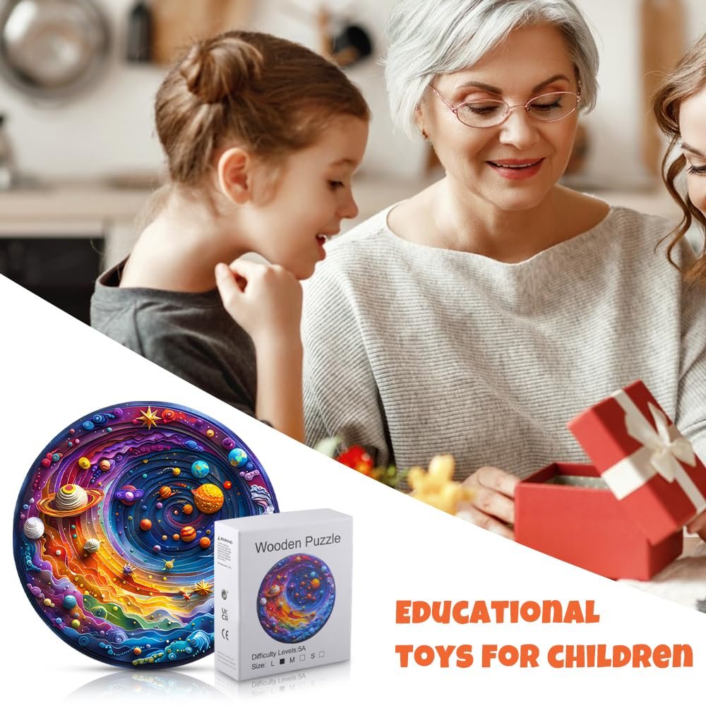 Пазл деревянный Mystical Yin Yang Tree and Moon 200 деталей 26 x 26 см, фото №5