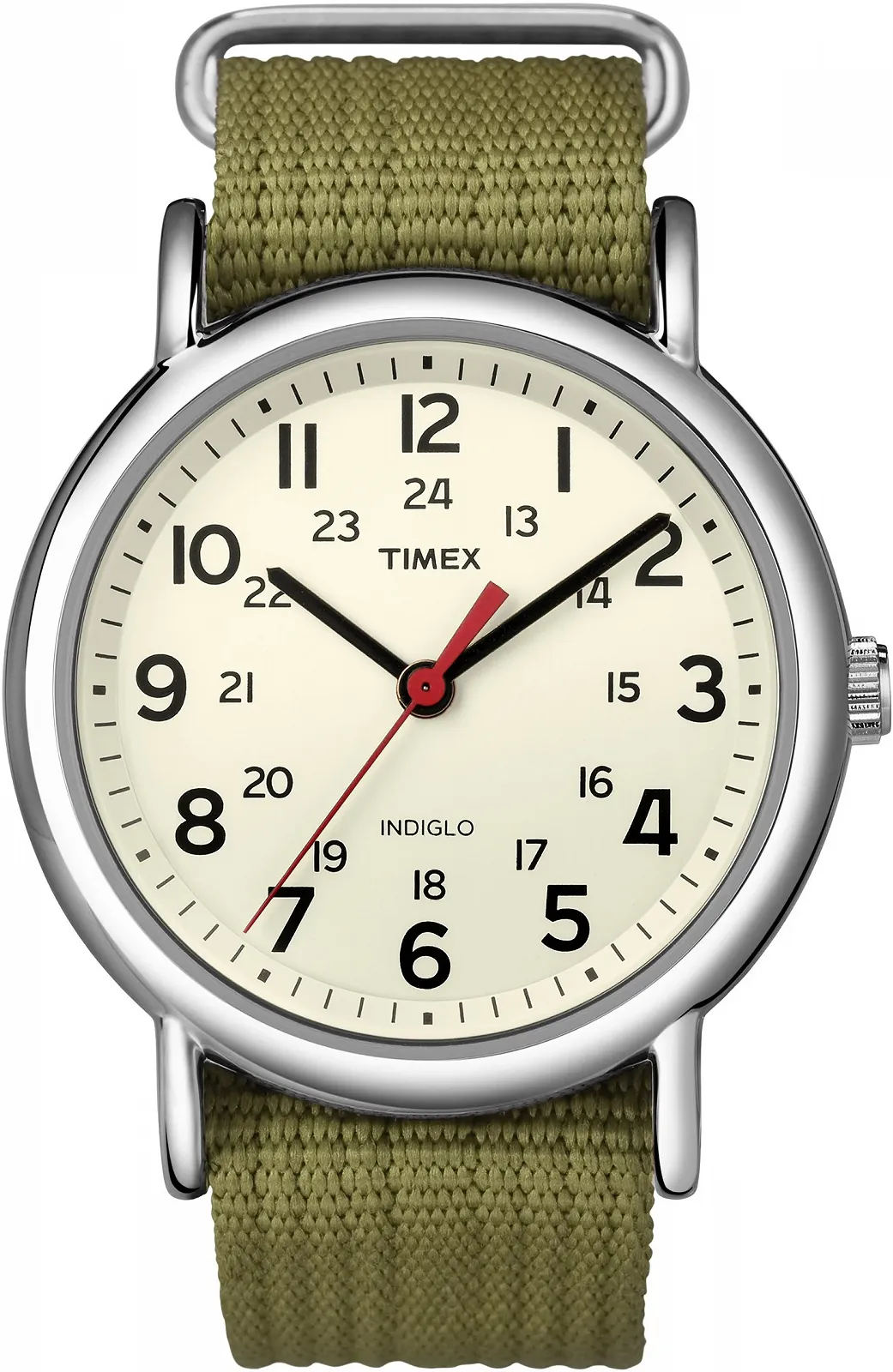 Годинник Timex Унісекс Аналоговий Кварцовий Оливковий/Синій/Червоний Ремінець, фото №2