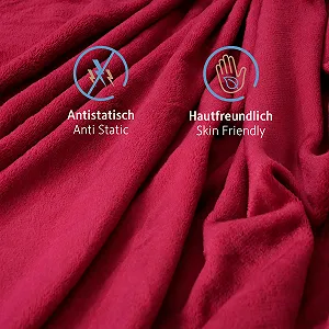 Покривало Komfortec Плюшева 150 x 200 см Бургунді synthetic.ua - Фото 1