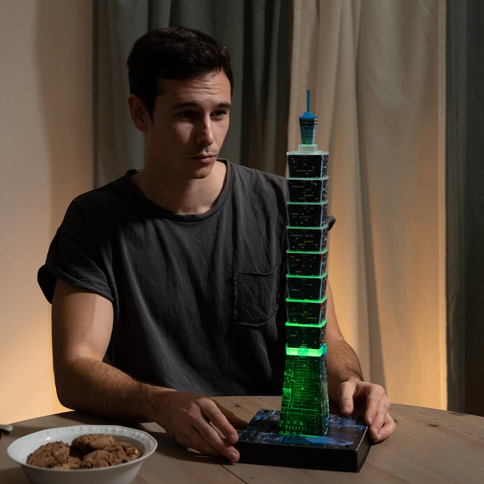 3D-пазл Ravensburger 11149 Taipei 101 at Night 234 элемента с LED-подсветкой, фото №6
