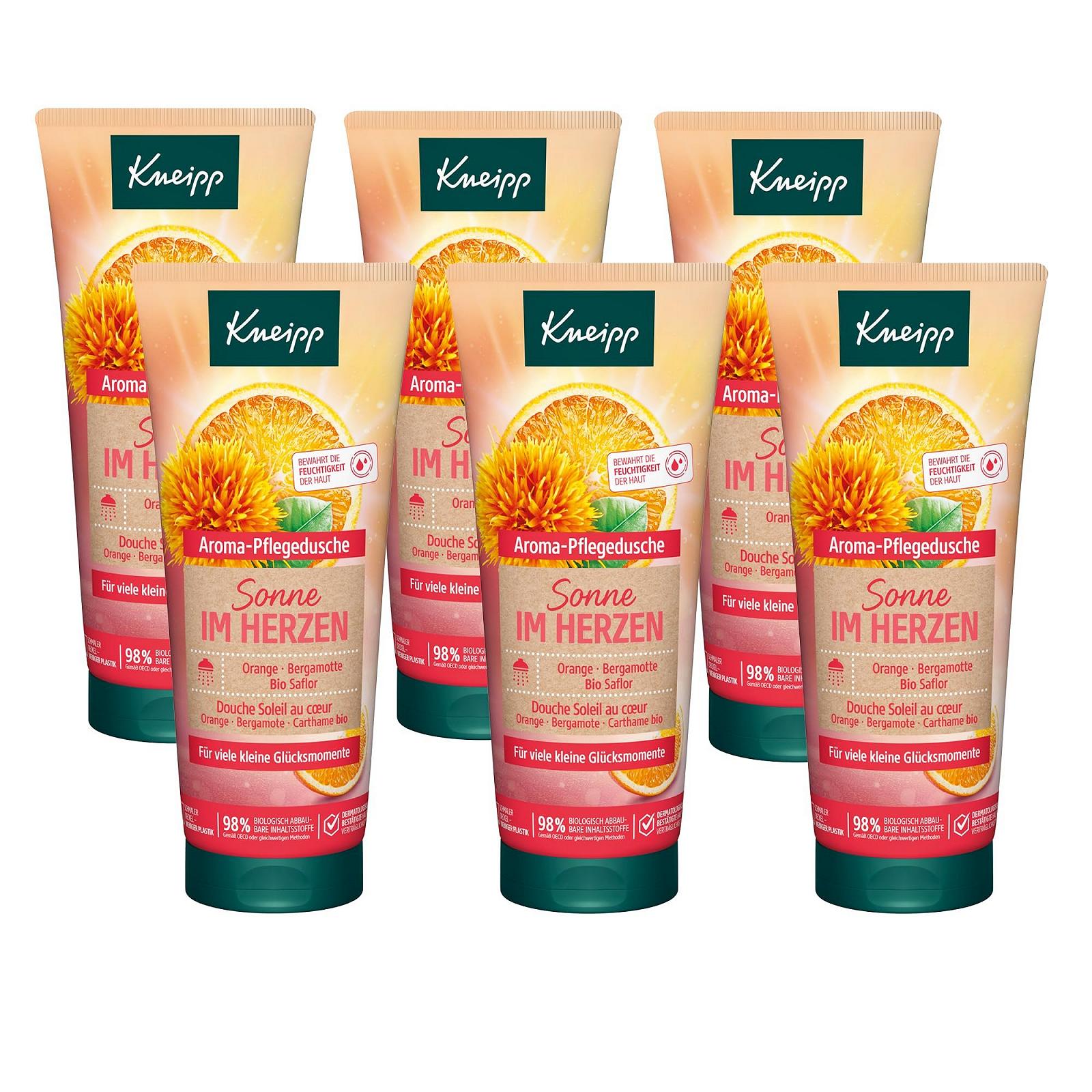 Гель для душа Kneipp Aroma Shower Care Sun in the Heart Набор 6 x 200 мл, фото №1