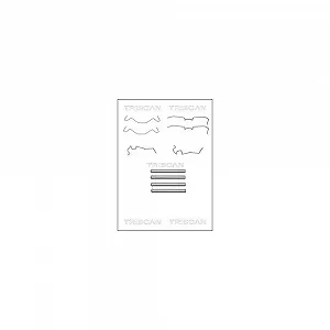 Комплект аксессуаров, тормозные колодки дискового тормоза TRISCAN 8105 411607 - Фото 1