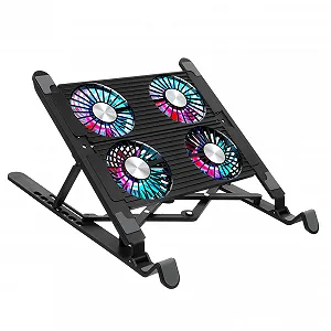 Підставка для ноутбука Lurrose з вентиляторами Складна охолоджуюча  з нековзною конструкцією - Фото 1