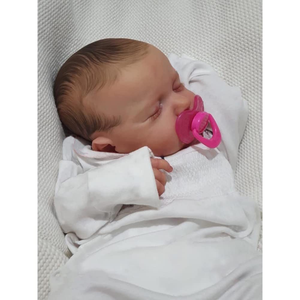 Кукла Lonian Reborn Baby Lifelike Real Soft Touch 50 см Коллекционная художественная с ручным рисунком волос, фото №5