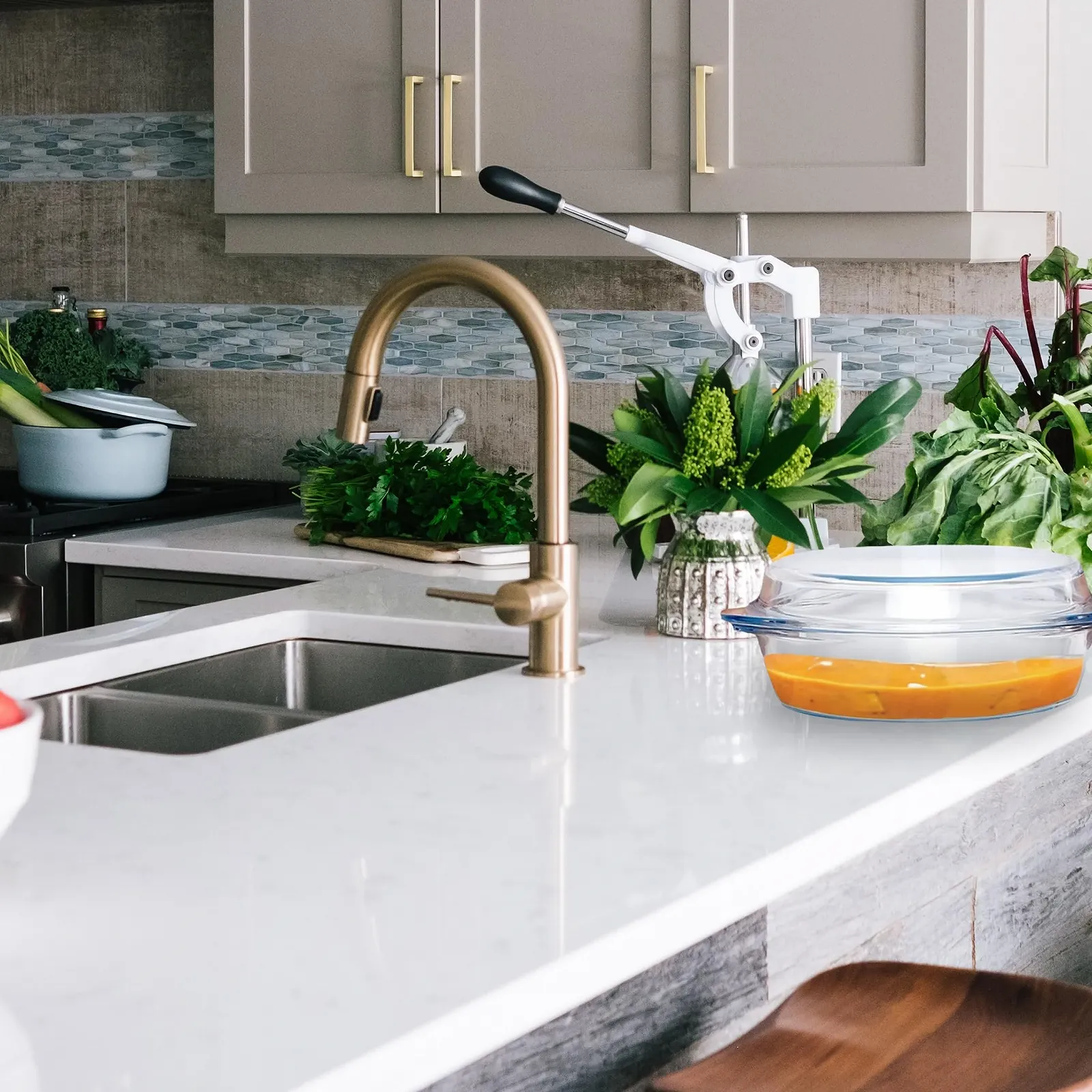 Форма для запекания Retoo круглая стеклянная 1.5 л 20.5 x 22.5 x 9.5 см прозрачная, фото №7