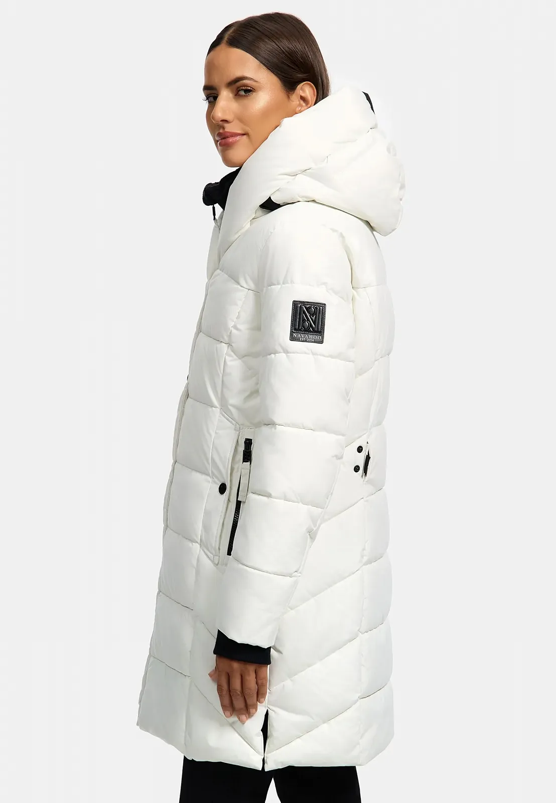 Пальто Navahoo Knutschilein зимнее стеганое элегантное с большим капюшоном и высоким воротником, фото №5 Пальто Navahoo Knutschilein зимнее стеганое элегантное с большим капюшоном и высоким воротником, фото №5