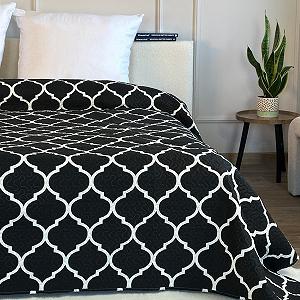 Покривало Euromat 220 x 240 см Чорний, Білий - Марокканський меридіан SY-1706 - Фото 1