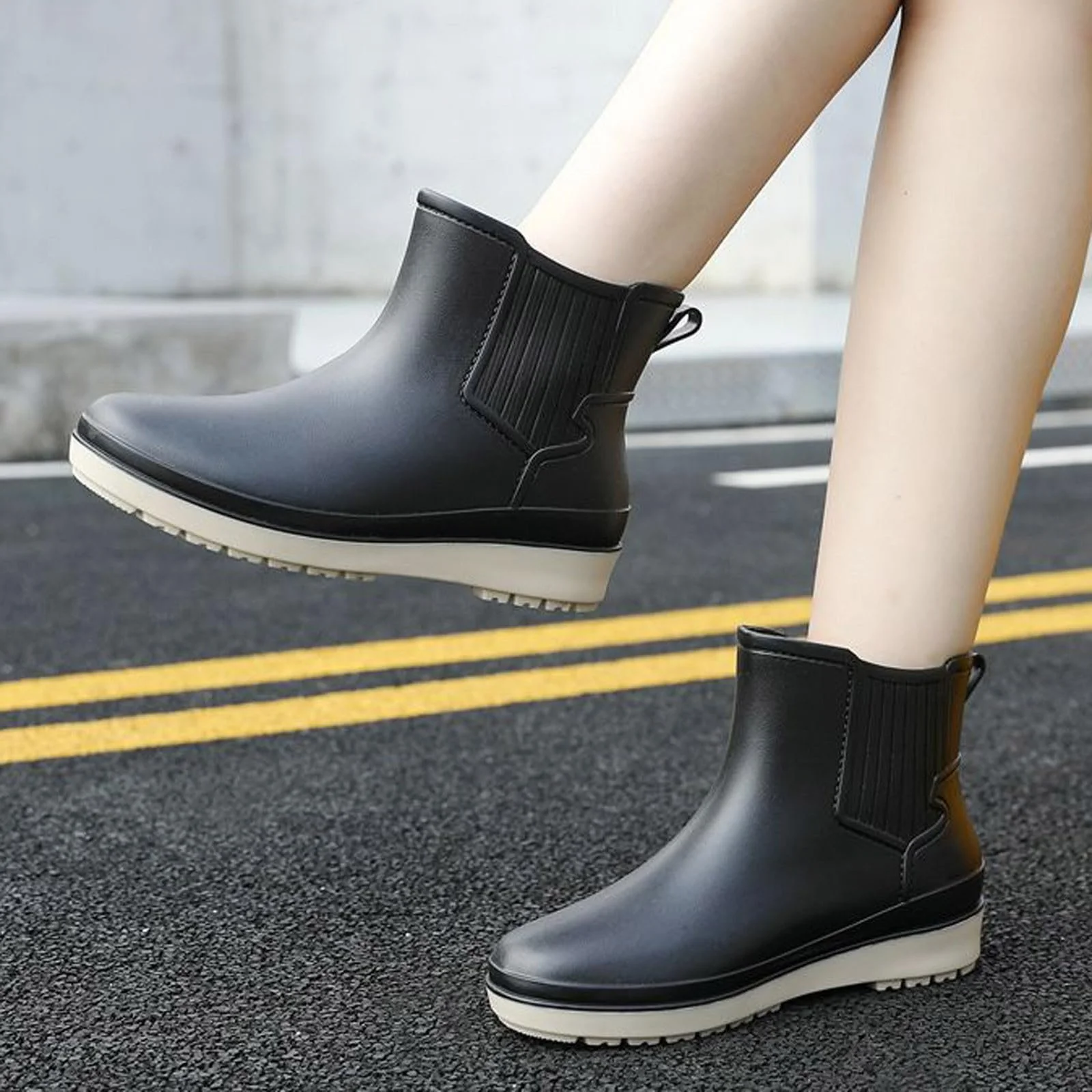 Гумові Чоботи Чоловічі Дощові Черевики, фото №3