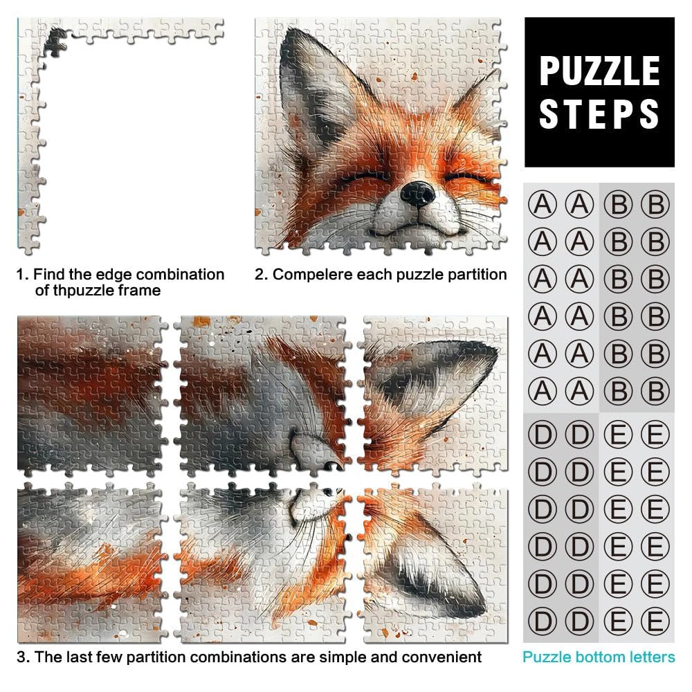 Пазл Smiling Fox Акварельная лиса 1000 элементов 38 x 26 см, фото №3 Пазл Smiling Fox Акварельная лиса 1000 элементов 38 x 26 см, фото №3