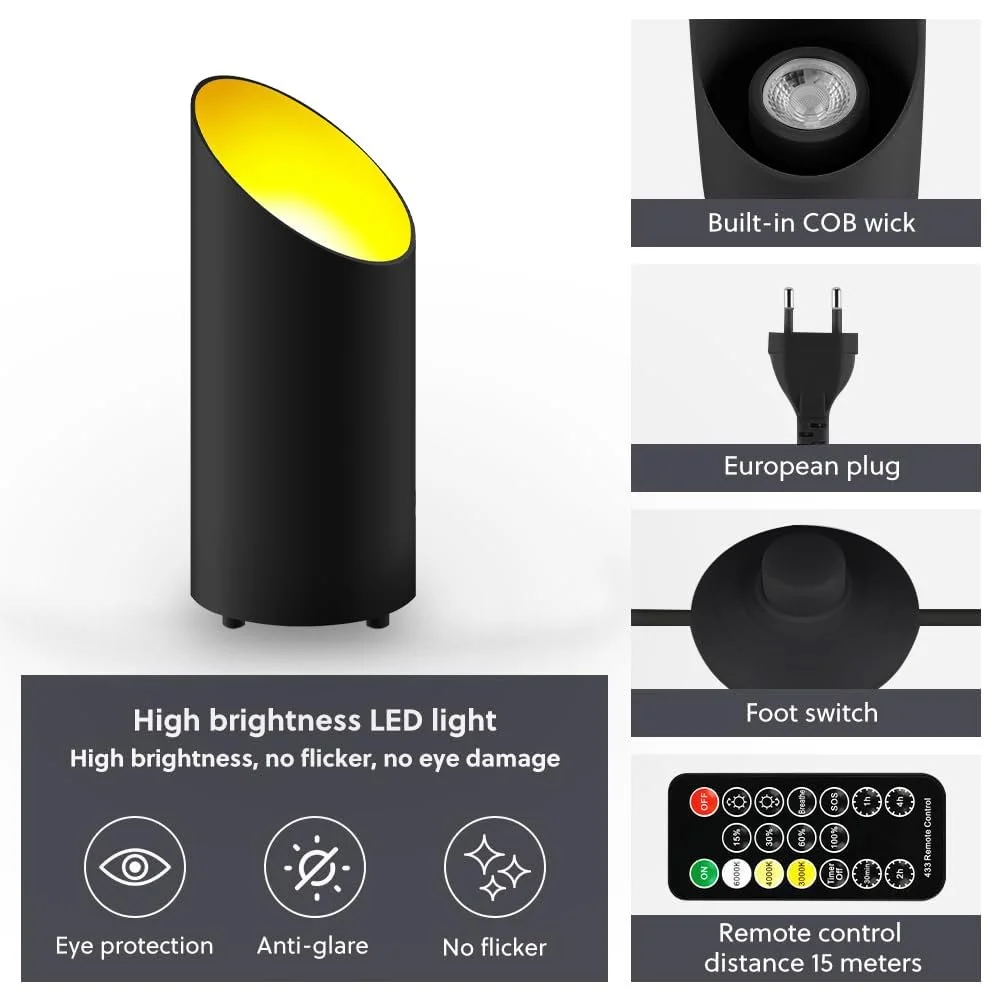 Настільна лампа Акумуляторна 4800 mAh LED Сенсорна Метал Алюміній USB Водонепроникна, фото №3