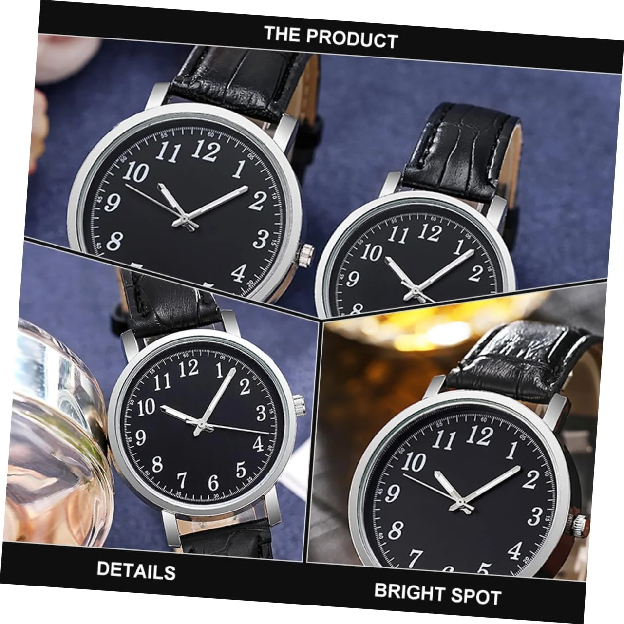 Набор часов Тип для него и для нее WRITWAA Кожа, прочный сплав, черный, Ремешок, фото №6 Набор часов Тип для него и для нее WRITWAA Кожа, прочный сплав, черный, Ремешок, фото №6