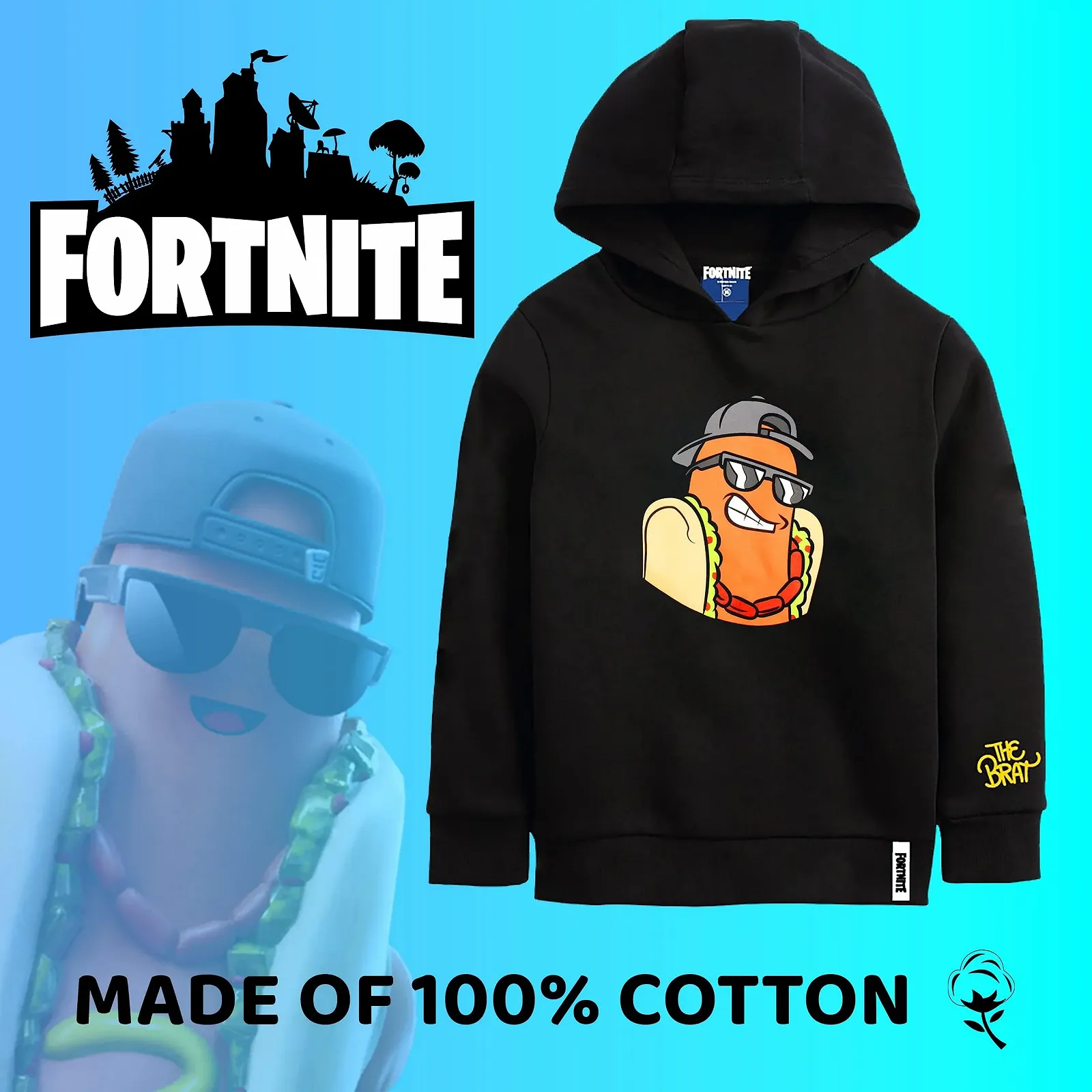 Худі Fortnite Skull Trooper Чорний, фото №5