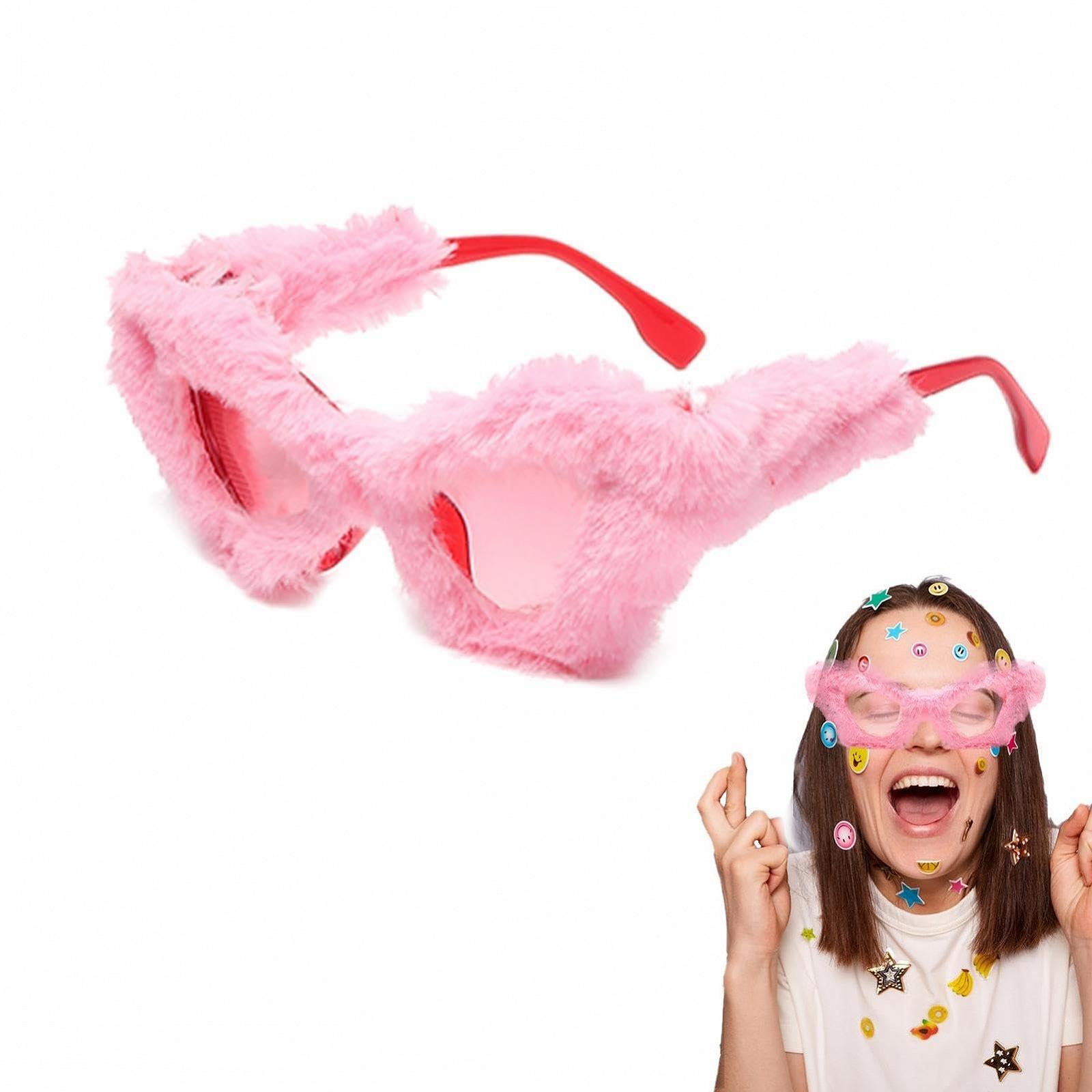 Сонцезахисні Окуляри Котяче Око Плюшеві Панк М'які Оксамитові, фото №7