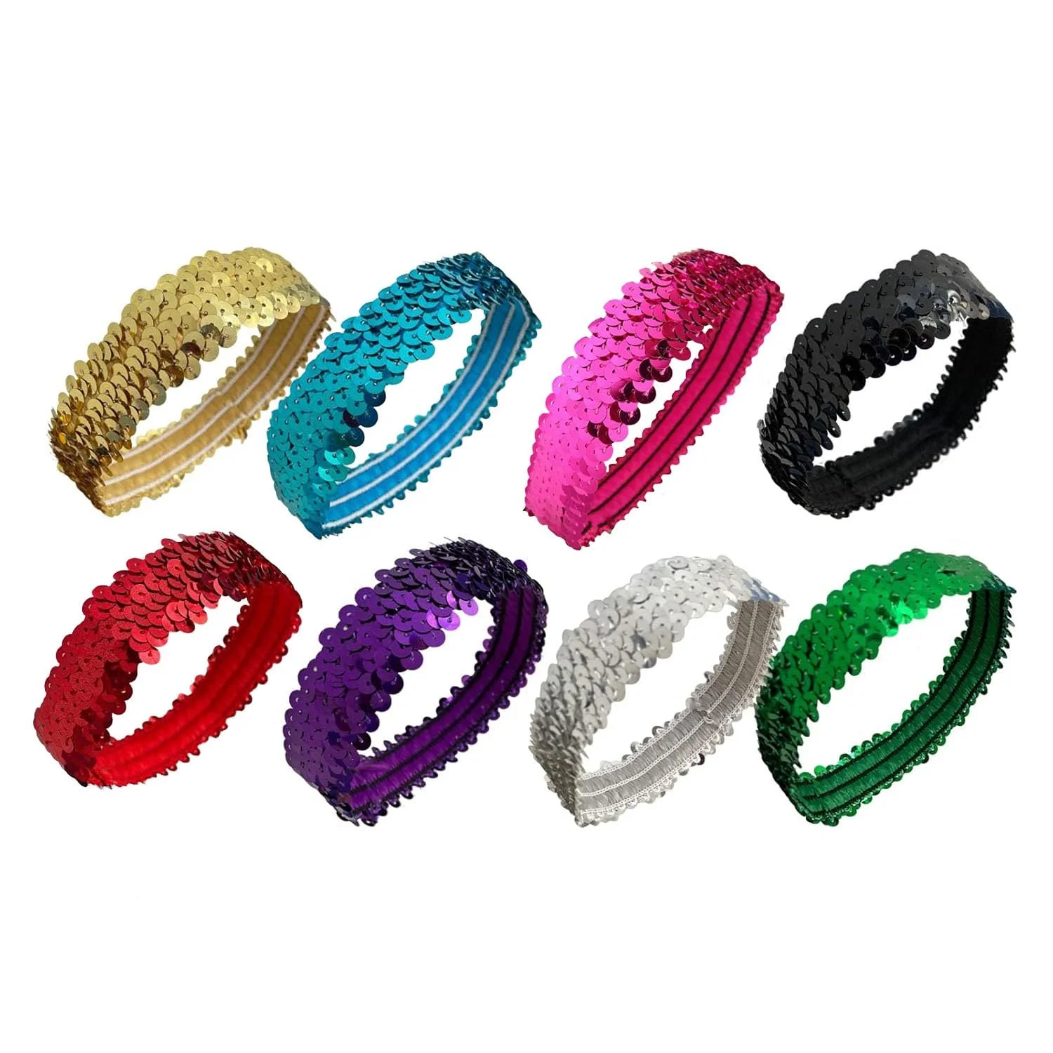 Набір пов'язок на голову з паєтками, фото №1 Набір пов'язок на голову з паєтками, фото №1