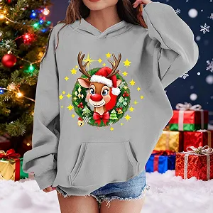 Худі Різдвяне для дітей Brand з принтом, святковий synthetic.ua - Фото 1