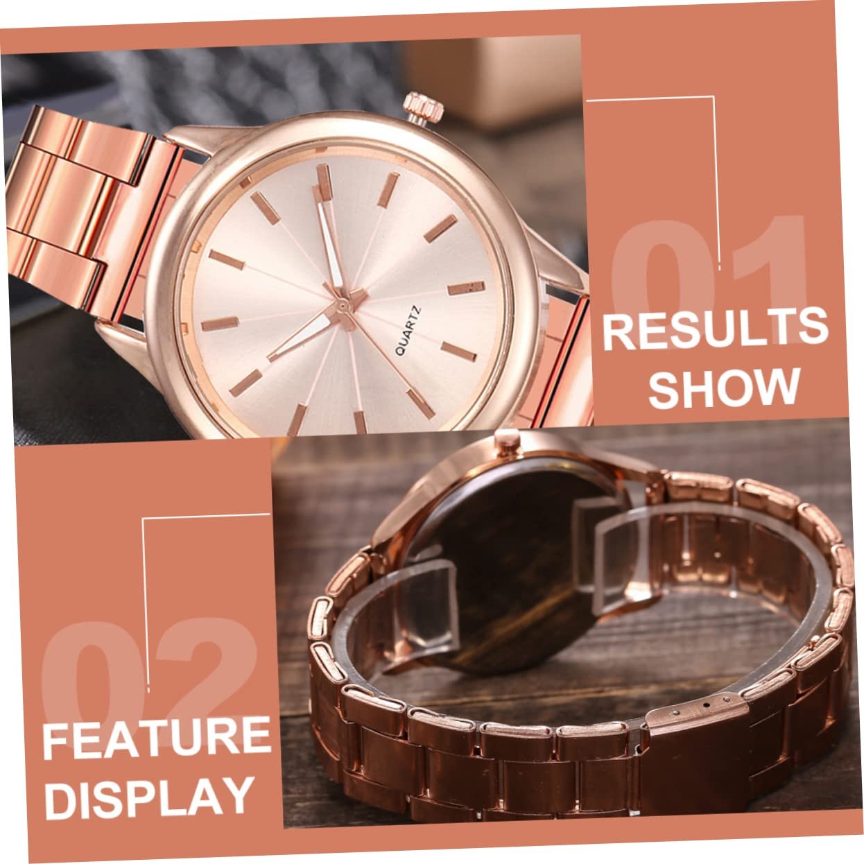 Жіночий наручний годинник OATIPHO, металевий браслет, дизайн, фото №2