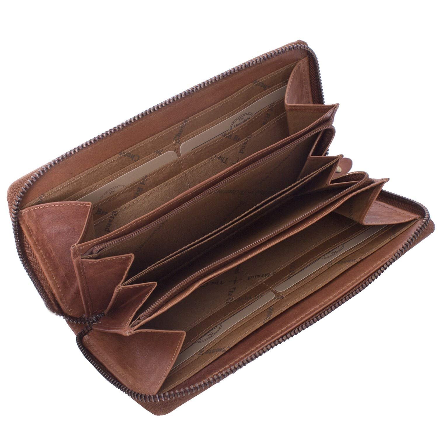 Кошелек The Chesterfield Brand Wax Pull Up Nova Кожа 19 см, Cognac, фото №2