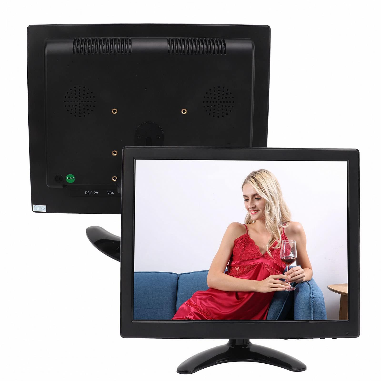 Монитор PUSOKEI 12.1 HD LED Портативный VGAAV BNC USB DC вход Два динамика с пультом и регулируемым держателем, фото №7