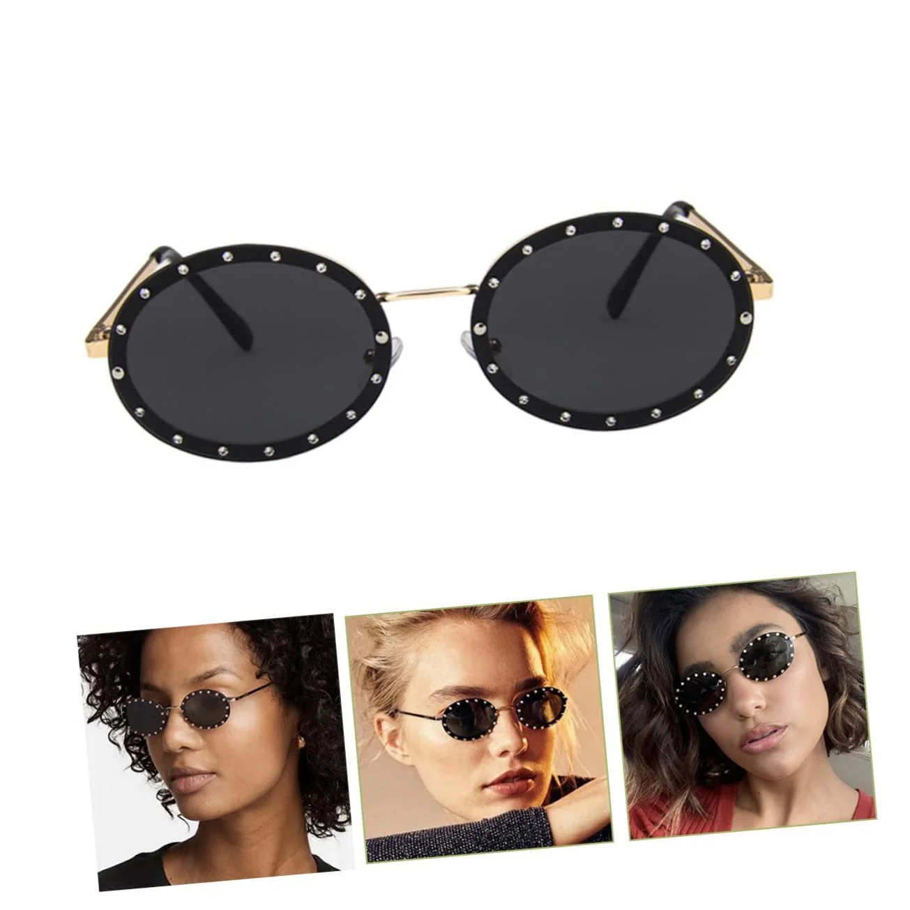 Солнцезащитные очки PACKOVE 2St, летние, овальные линзы, женские, панк, фото №2