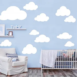 Купити Наклейка на стіну Clouds Set XXL 10 штук White - Фото 1 Наклейка на стіну Clouds Set XXL 10 штук White - Фото 1