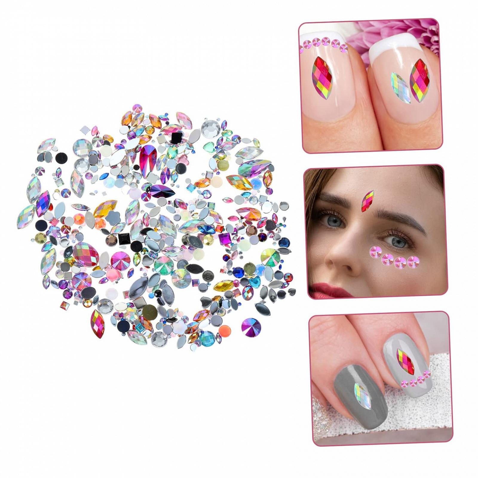 Стрази WOONEKY 300 штук, стрази для рукоділля, прикраси для акрилові, фото №2