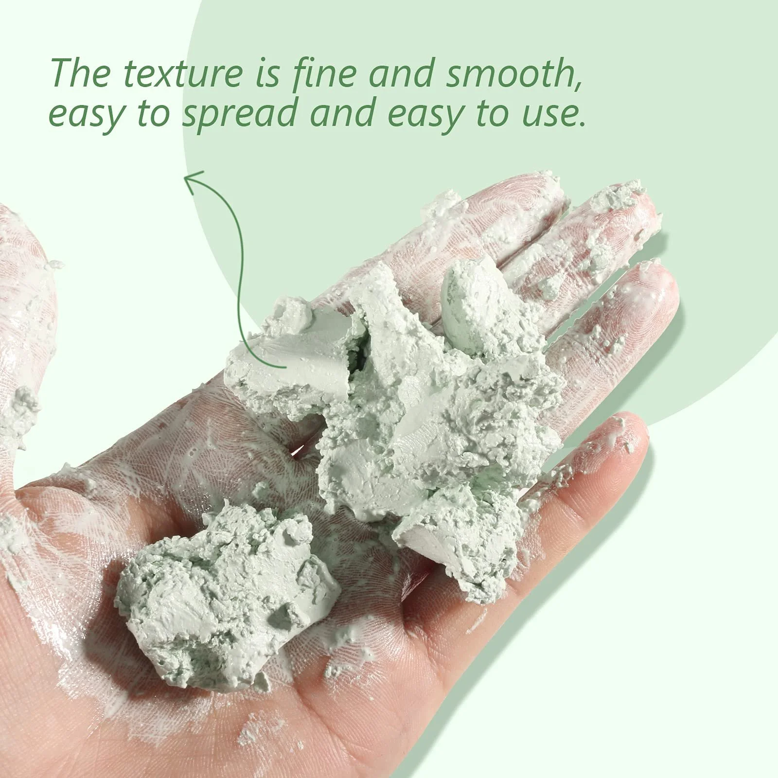 Набір з 2 стіків зеленої маски, Потужна очищуюча глиняна маска з зеленим чаєм, фото №6