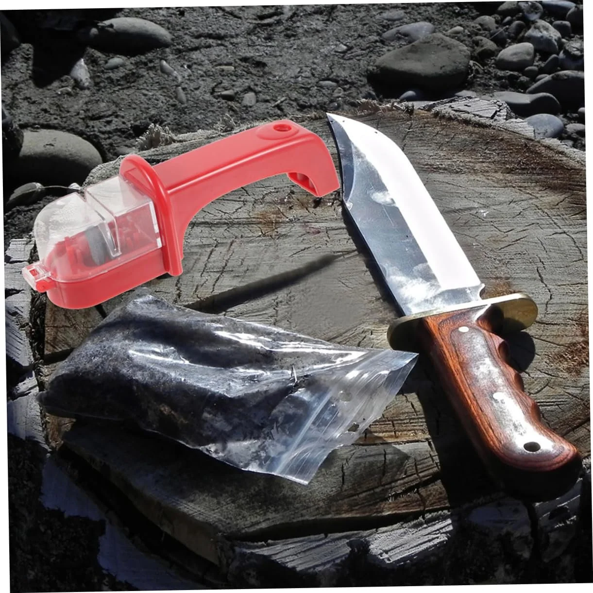 Точилка для ножей и ножниц TOYANDONA настольная металлическая Red, фото №4