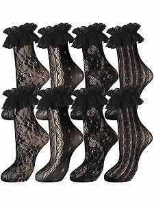 Носки Geyoga Сетчатые Кружевные для Женщин - Фото 1