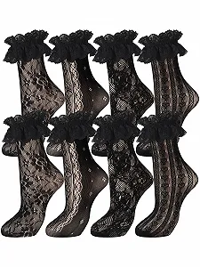 Носки Geyoga Сетчатые Кружевные для Женщин - Фото 1