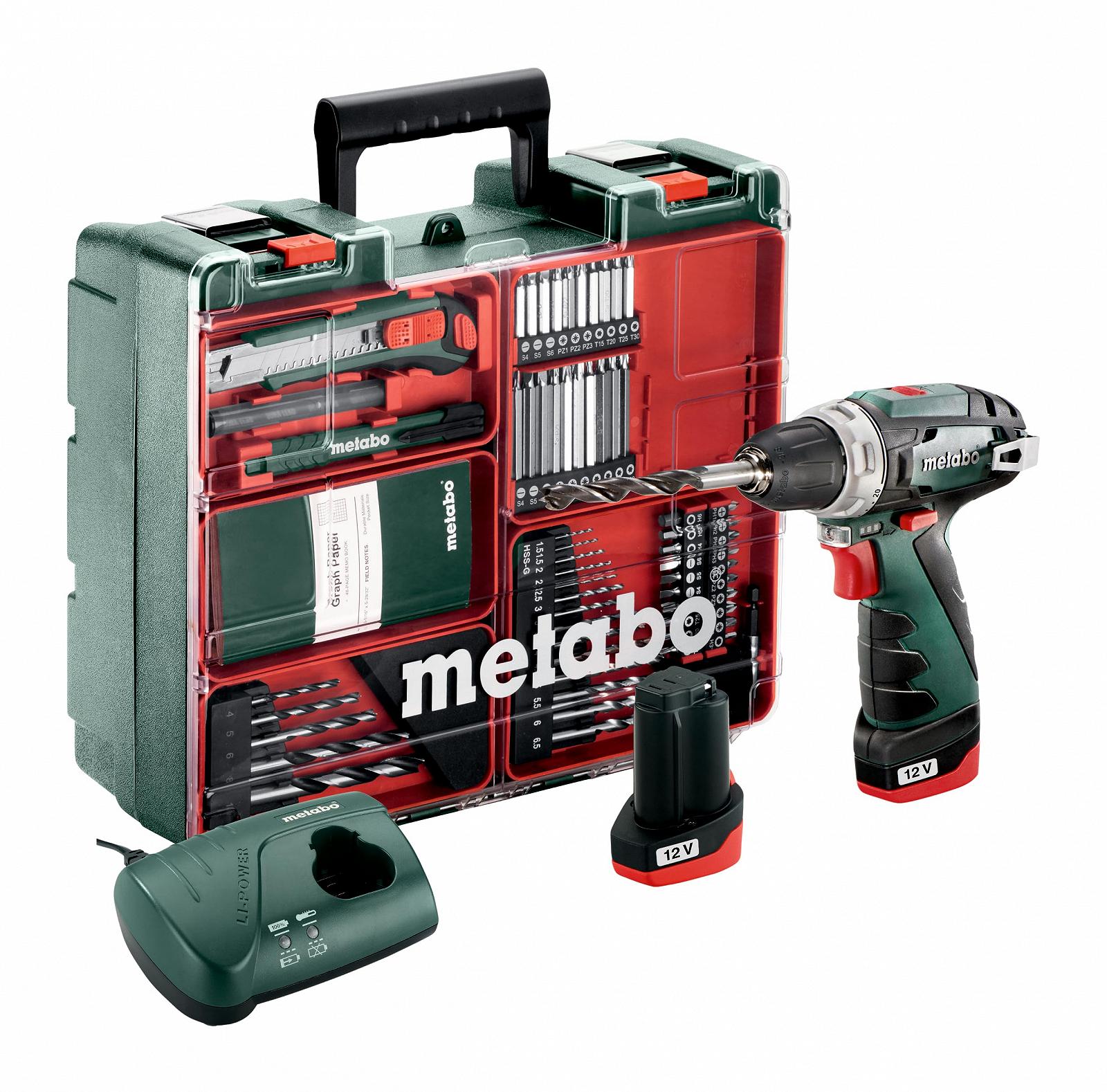 Акумуляторна дриль-шуруповерт Metabo PowerMaxx BS Basic Set 600080880 12 В, фото №1