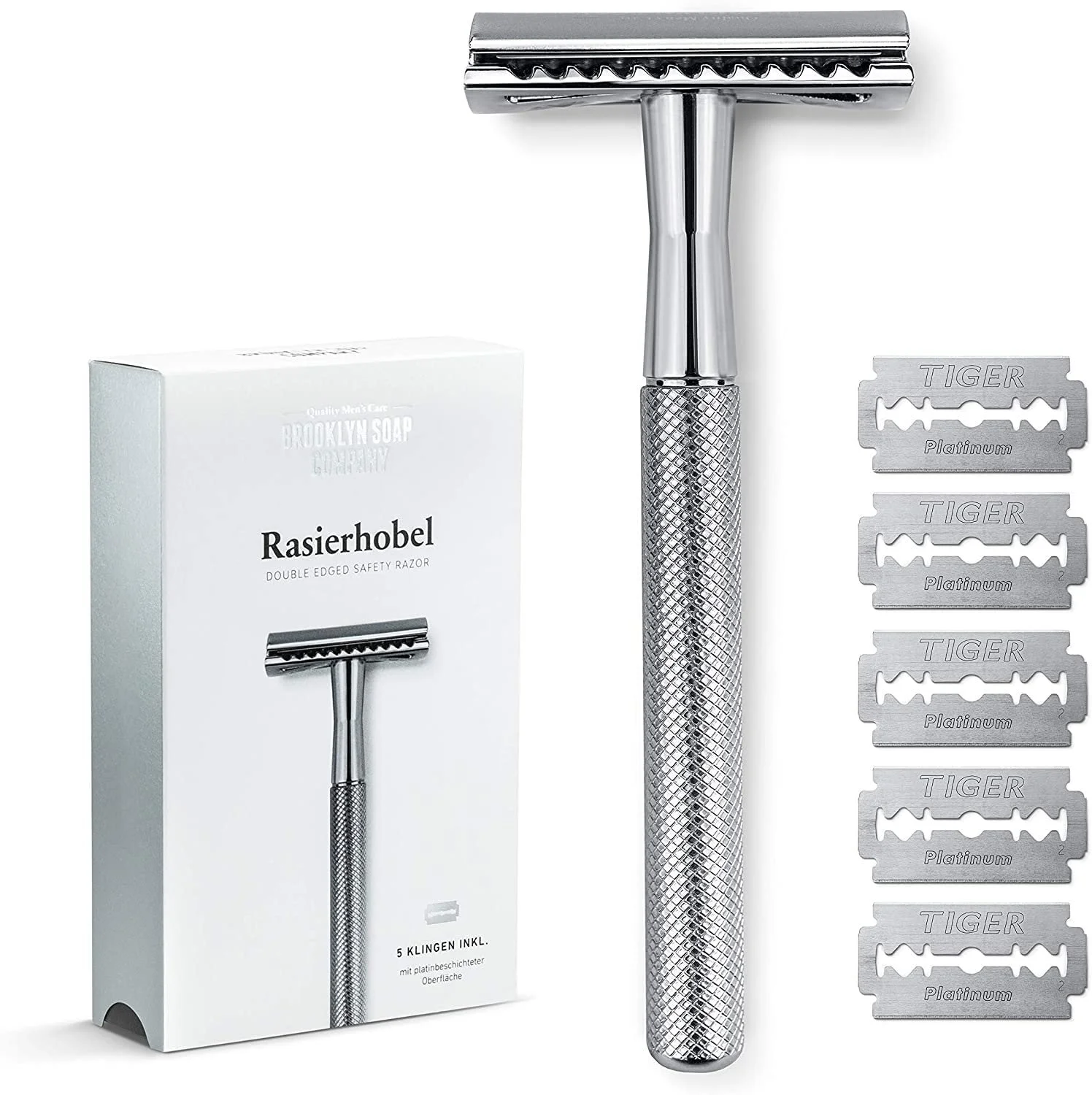 Т-образная бритва Brooklyn Soap Company Men's Safety Razor хромированный металл, фото №1